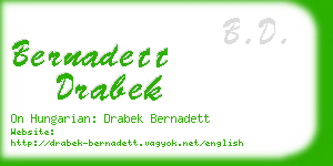 bernadett drabek business card